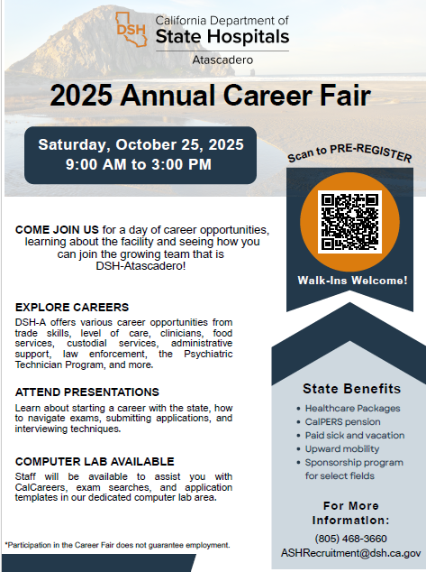 DSH-Atascadero Career Fair Flyer