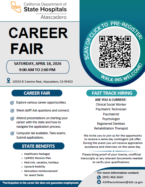 DSH-Atascadero Career Fair Flyer