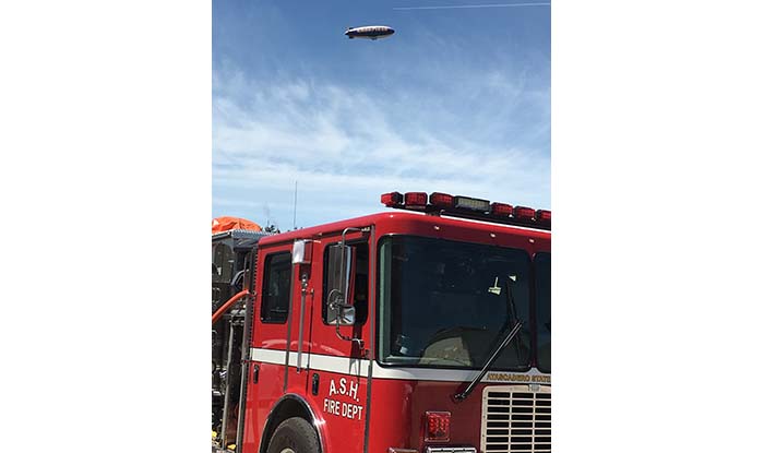 Fire Engine and Blimp